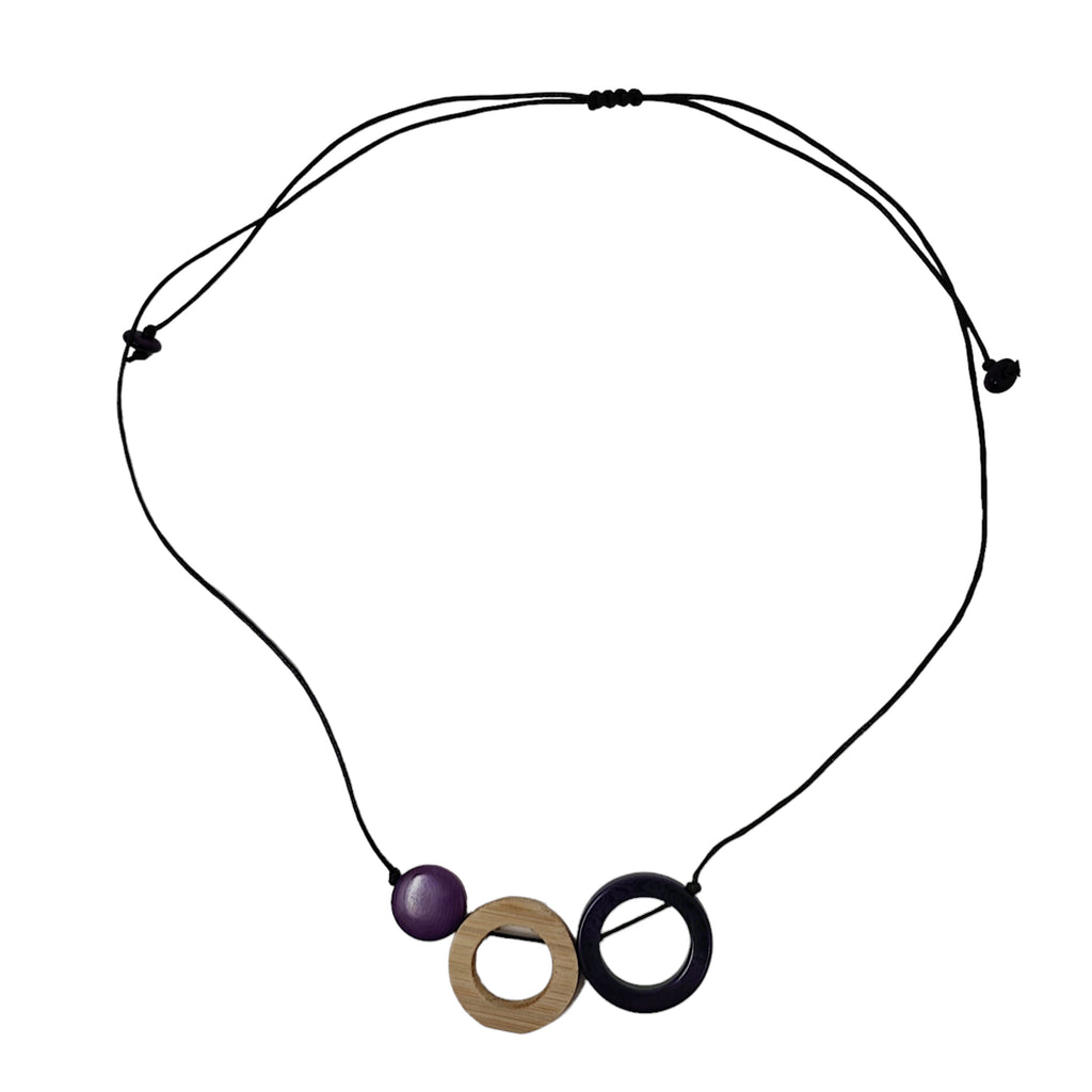 Collana Nina in tagua e bambù