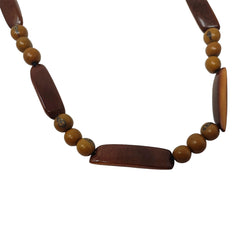 Collana semplice in tagua e acai