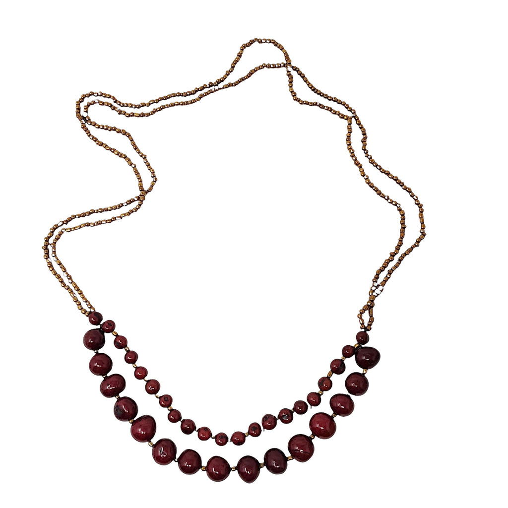 Collana Monica in tagua e acai