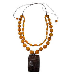 Collana Amarillo in tagua e cocco